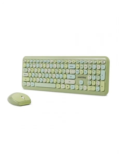 Комплект беспроводная клавиатура+мышь SmartBuy SBC-666395AG-G зеленый