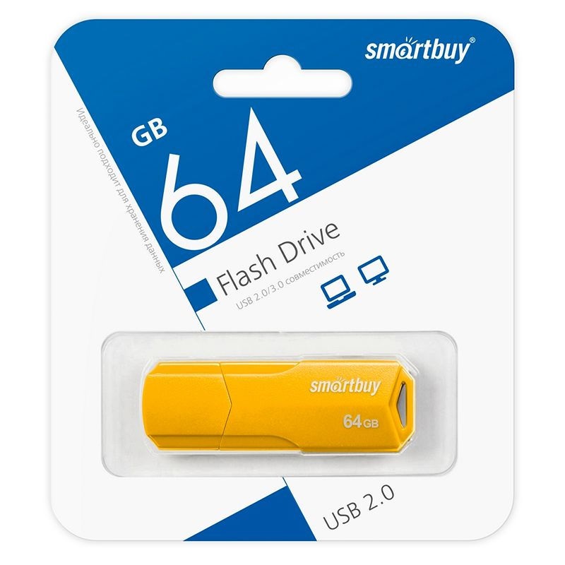 USB Flash 64 Gb SmartBuy CLUE Yellow (SB64GBCLU-Y)