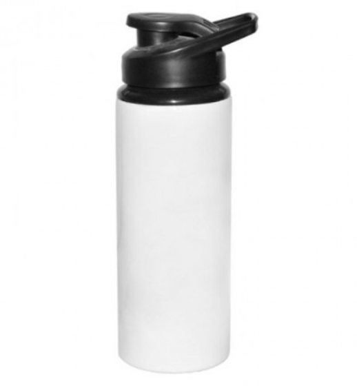 Бутылка спортивная алюминиевая (шейкер), 700мл, белая 