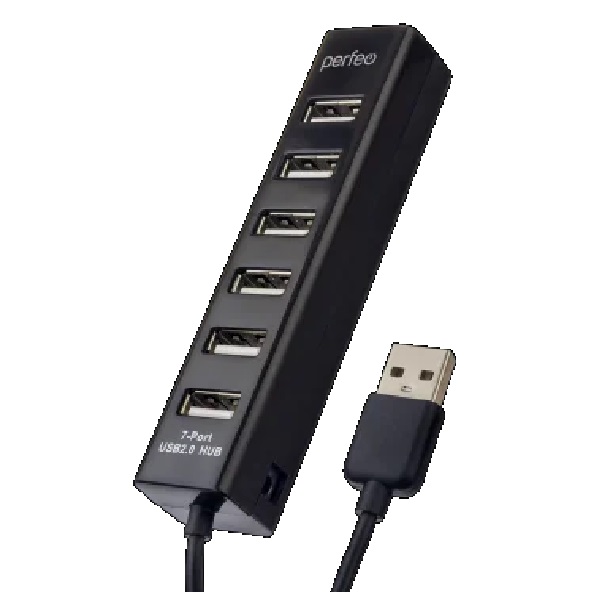 USB-Хаб Perfeo 7 портов (PF-H035 black) черный (PF_C3227)