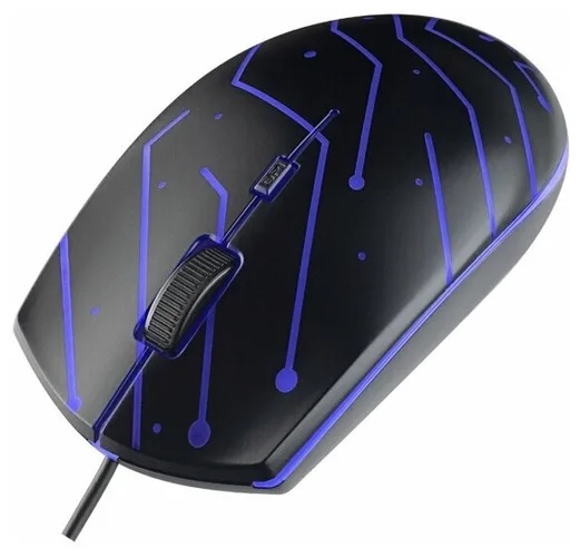 Мышь проводная PERFEO "MAZE", 4 кн, 1200 DPI, USB, RGB подстветка, Game Design, чёрный  (PF_A4782)