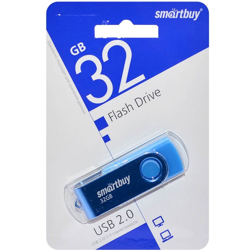 USB Flash 32 Gb SmartBuy Twist Blue (SB032GB2TWB)