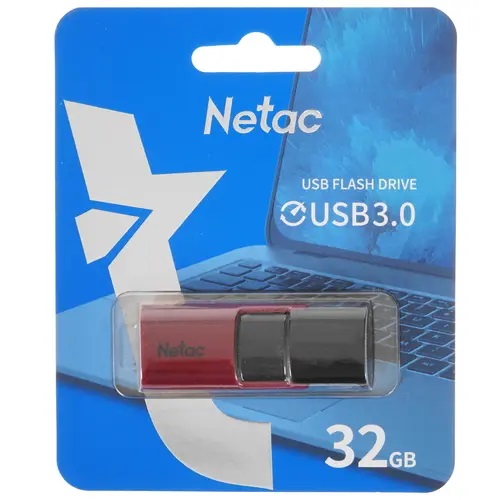 USB 3.0 Flash 32 Gb Netac U182 красный (NT03U182N-032G-30RE)