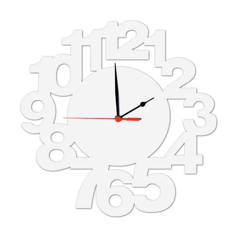 Часы МДФ с цифрами, 265x340мм, под сублимацию