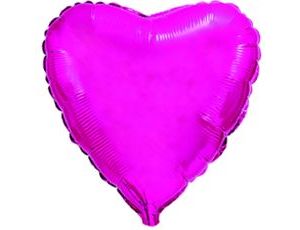 Шар Ф 18" Сердце металлик пурпурный/purple 46 см /FM