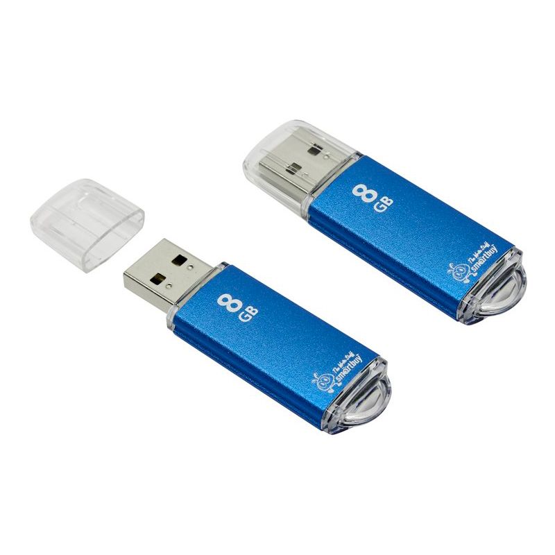 Флэш-память USB Flash 8 Gb SmartBuy V-Cut Blue
