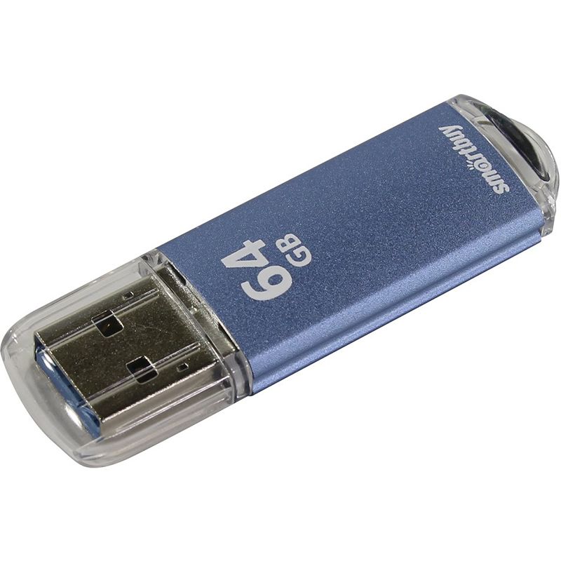 Флэш-память USB 3.0 Flash 64 Gb SmartBuy V-Cut Blue