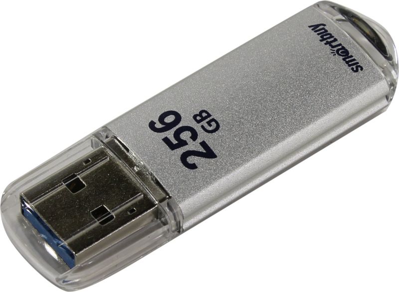 Флэш-память USB 3.0 Flash 256 Gb SmartBuy V-Cut Silver