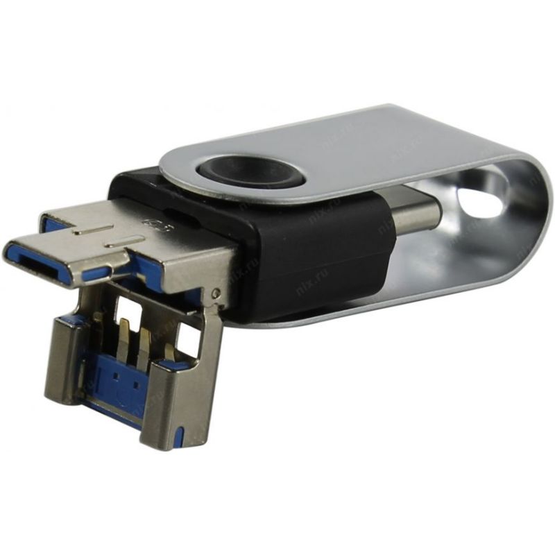 Флэш-память USB 3.0 Flash 64 Gb SmartBuy TRIO 3 in 1 (USB Type-A+USB Type-C+micro USB)