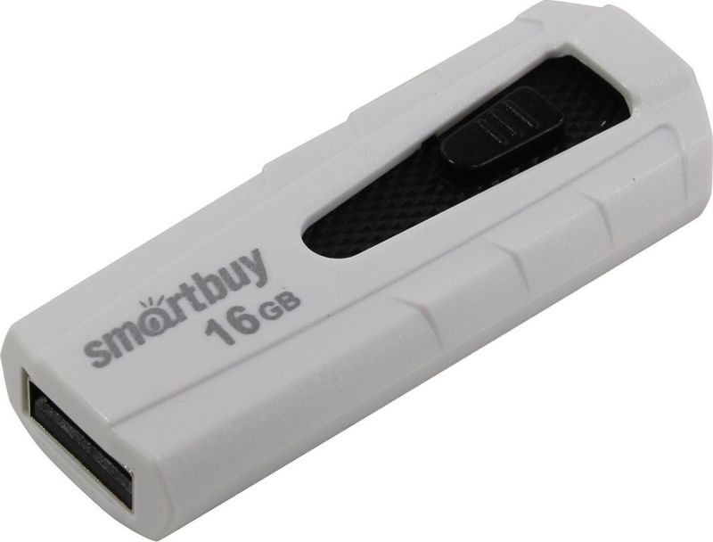 Флэш-память USB Flash 16 Gb SmartBuy IRON White/Black