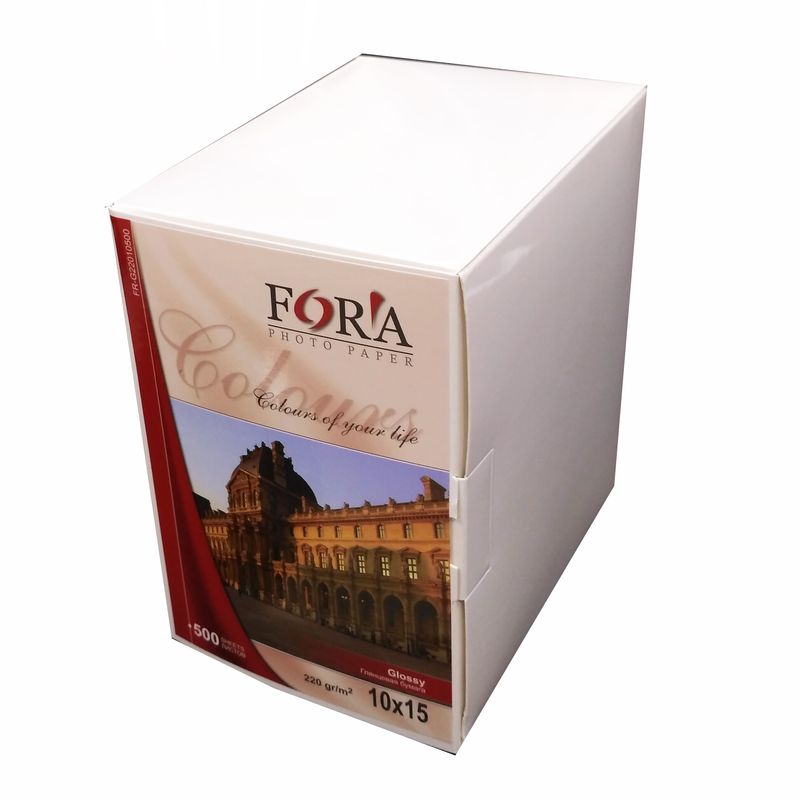 Глянцевая фотобумага FORA, 220 гр, 10x15, 500 листов
