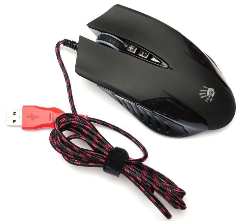 Игровая мышь A4 Bloody Q50 ,оптическая, 3200 dpi,USB чёрная, 8 кнопок