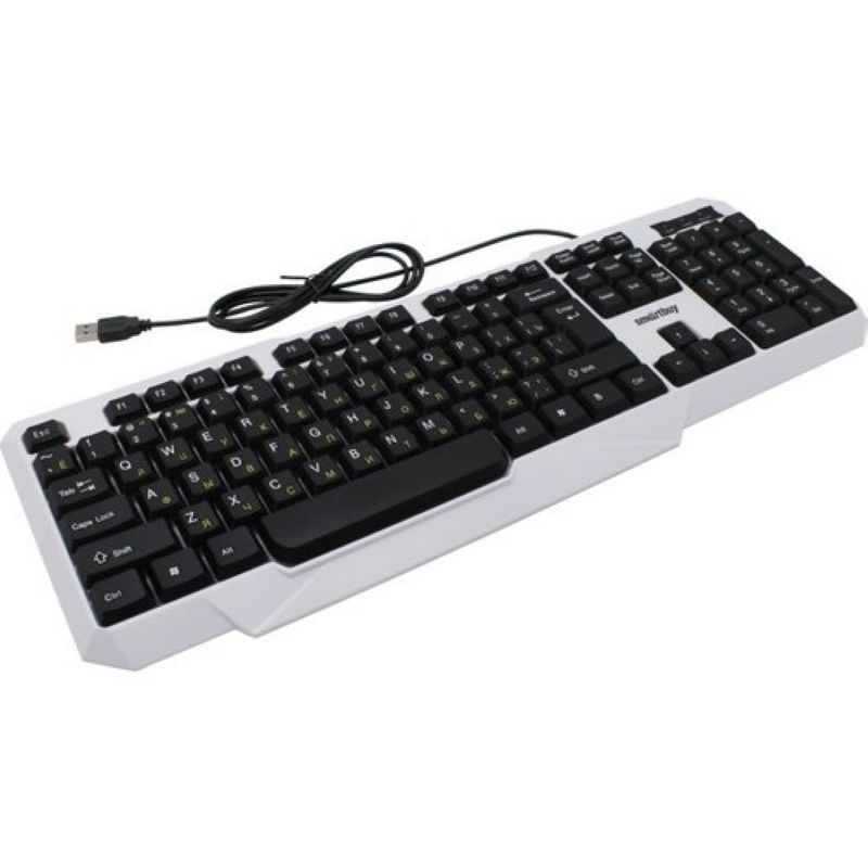 Клавиатура проводная SmartBuy 333 бело-чёрная, USB, с подсветкой (SBK-333U-WK)