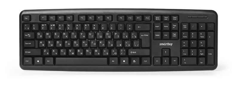 Клавиатура SmartBuy 112 чёрная, slim, PS/2((SBK-112P-K)
