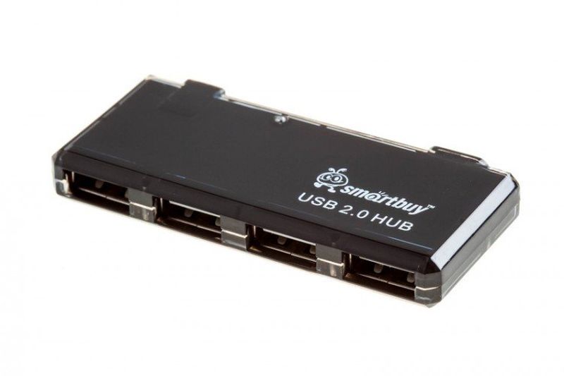 Коммутатор USB SmartBuy SBHA-6110-K, 4 порта, black