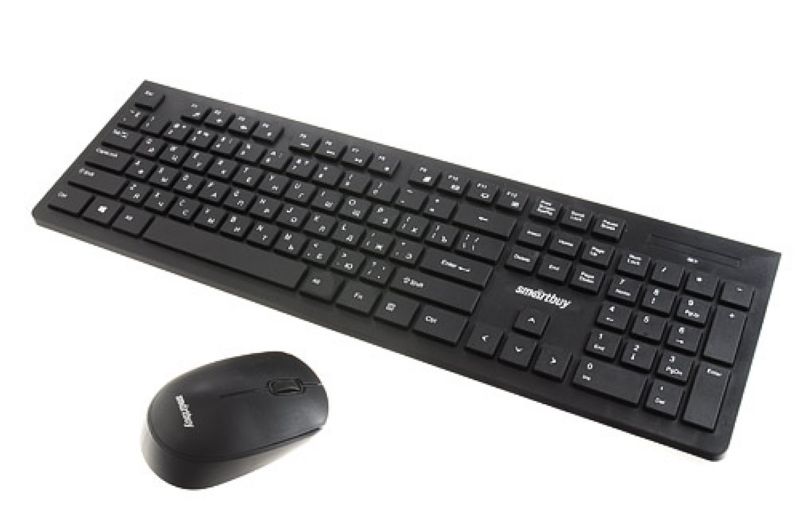 Комплект беспроводная клавиатура+мышь SmartBuy 206368AG черная (SBC-206368AG-K)