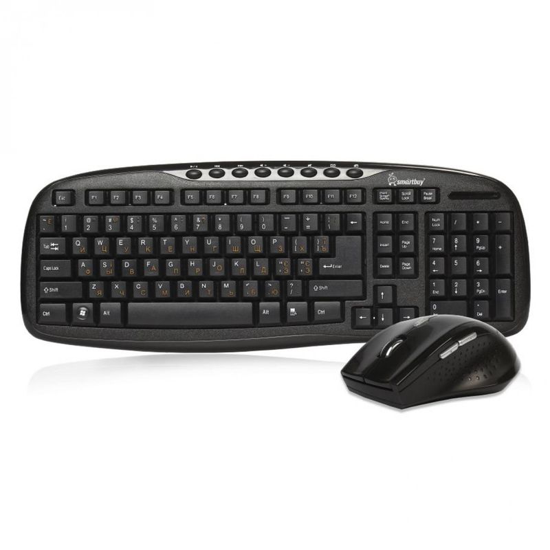 Комплект беспроводная клавиатура+мышь SmartBuy 217508AG черная (SBC-217508AG-K)