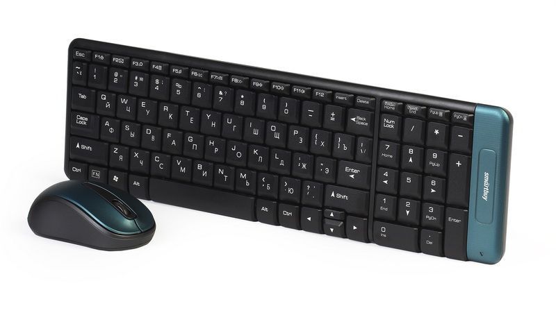 Комплект беспроводная клавиатура+мышь SmartBuy 222358AG чёрный (SBC-222358AG-K)