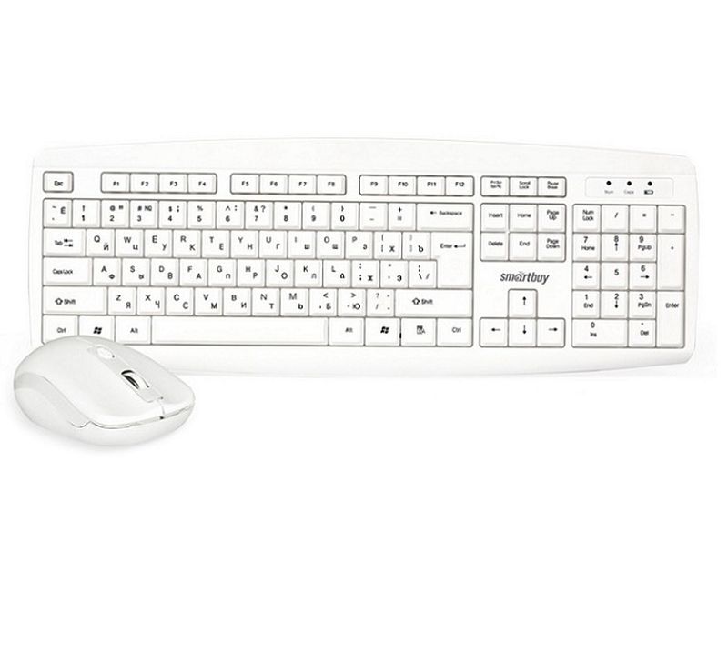 Комплект беспроводная клавиатура+мышь SmartBuy ONE 212332AG белая (SBC-212332AG-W)