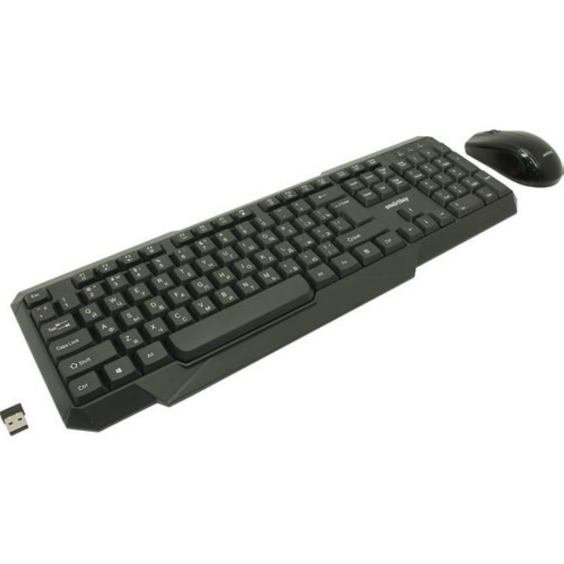 Комплект беспроводная клавиатура+мышь SmartBuy ONE 230346AG Чёрно-зеленый (SBC-230346AG-KN)