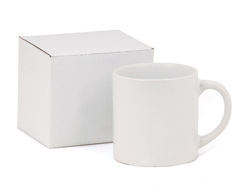 Кружка кофейная белая, в коробке (для сублимационной печати)