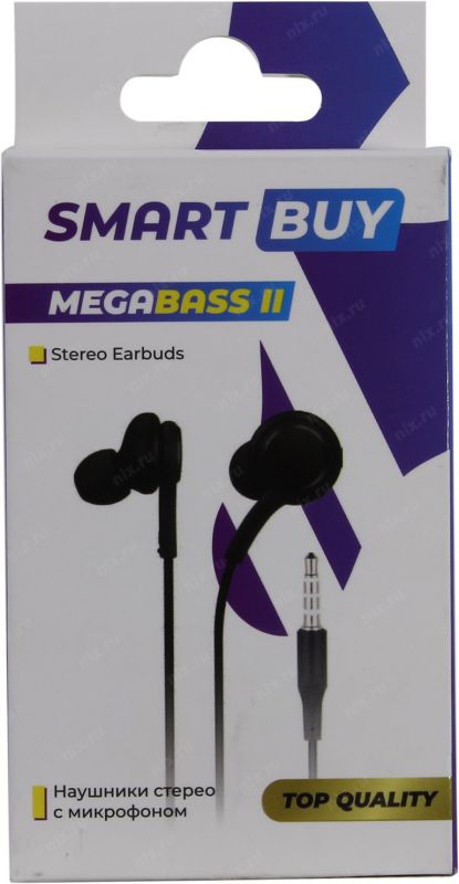 Мобильная стереогарнитура SmartBuy MEGA BASS 2, черная (SBH-1012)