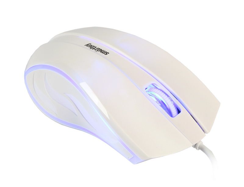 Мышь проводная с подсветкой SmartBuy 338 USB Белая (SBM-338-W)