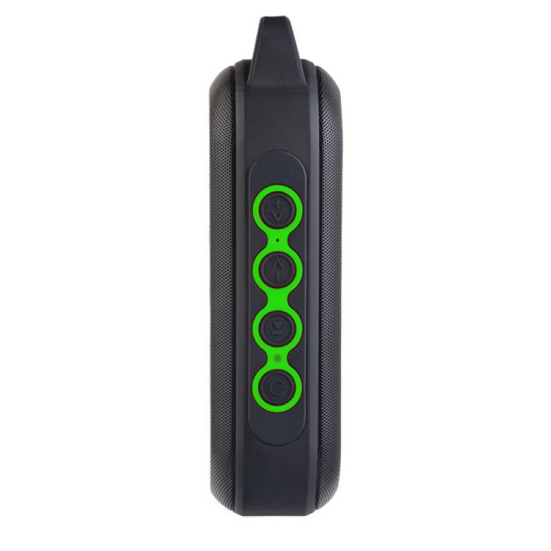 Портативная Bluetooth колонка Perfeo "FORCE" FM, MP3 microSD, AUX, мощность 15Вт, 2600 mAh, черно/зеленая (PF_A4949)