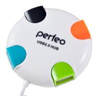 USB-Хаб Perfeo 4 порта (PF-VI-H020 white) белый