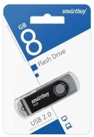 USB Flash 8 Gb SmartBuy Twist Black (SB008GB2TWK)