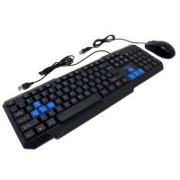 Комплект клавиатура+мышь Smartbuy SBС-230346-KB черно-синий