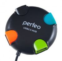 USB-Хаб Perfeo 4 порта (PF-VI-H020 black) черный