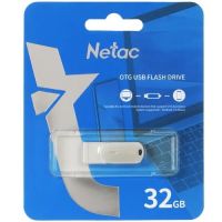 USB 3.0 Flash 32 Gb Netac U785C Dual серебро USB3.0/3.1+Type С (NT03U785C-032G-30PN)