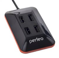 USB-Хаб Perfeo 4 порта (PF-VI-H028 black) черный PF_A4527