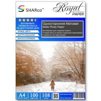 Фотобумага SHARCO матовая, 108гр, А4, 100л