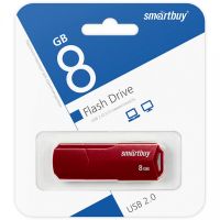 USB Flash 8 Gb SmartBuy CLUE Burgundy (SB8GBCLU-BG)