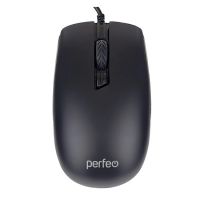 Мышь проводная PERFEO "RAFT", 3 кн, 1000 DPI, USB, чёрная (PF_B4897)
