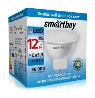 Светодиодная (LED) Лампа Smartbuy Gu5.3, 12W/6000 (холодный свет, аналог 100Вт)