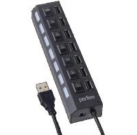 USB-Хаб Perfeo 7 портов (PF-H033 black) черный (PF_C3223)