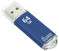 Флэш-память USB Flash 64 Gb SmartBuy V-Cut Blue