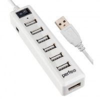 USB-Хаб Perfeo 7 портов (PF-H034 white) белый (PF_C3226)