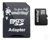 Карта памяти MicroSDHC 8 Gb SmartBuy Class4 с адаптером