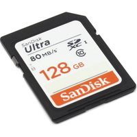 Карта памяти SDXC 128 Gb Sandisk Class 10 Ultra UHS-I 80Mb/s (SDSDUNC-128G-GN6IN)