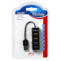 Коммутатор USB SmartBuy SBHA-160-K, 4 порта, black