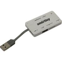Коммутатор USB+Картридер SmartBuy SBRH-750-K Combo, black