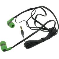 Наушники SmartBuy Mob, плоский кабель, сменные насадки, зелено-серые, 3.5mm, 1.2 метра (SBE-870)