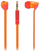 Наушники SmartBuy TECHNA, красно-оранжевые, плоский кабель (SBE-7240)