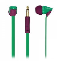 Наушники SmartBuy TECHNA, зелено-пурпурные, плоский кабель (SBE-7230)