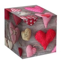 Подарочная коробка для кружки "Серая с сердечками"