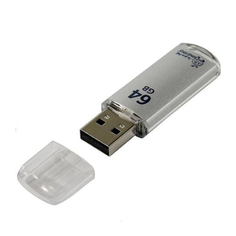 Флэш-память USB 3.0 Flash 64 Gb SmartBuy V-Cut Silver